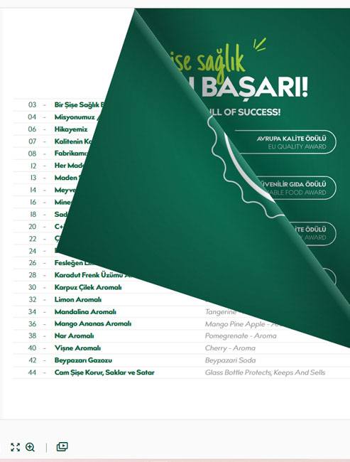Beypazarı Doğal Maden Suyu Katalog